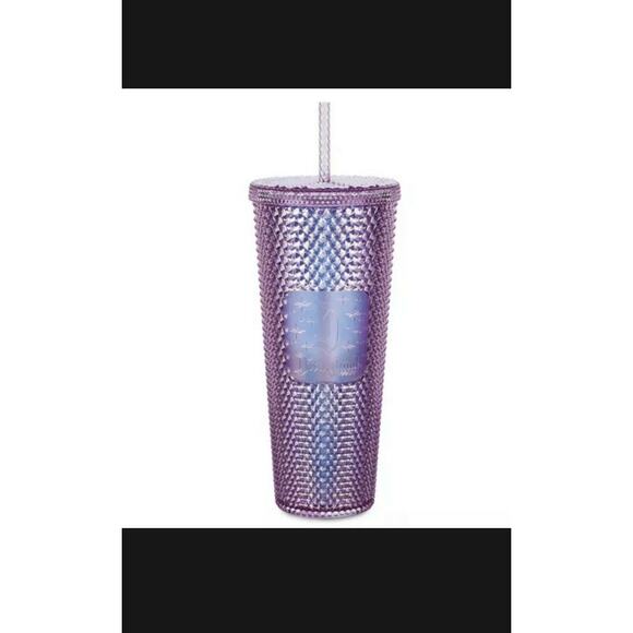 2021 Disneyland Geometric Starbucks Pink Tumbler With Straw - New In Box - Picture 4 of 4